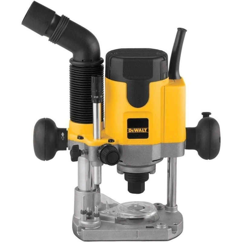 Фрезер электрический DeWalt DW621 (Мощность 1100 Вт, скорость холостого хода от 8000 до 24 000 об/мин, глубина хода 55мм, регулировка скорости, диаметр цанги 8-36 мм)