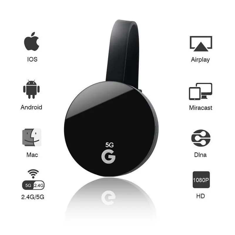 

TV Stick 2.4GHz Video WiFi Display Dongle HD Ultra 4K Digital HDMI Media Video Streamer TV Dongle Receiver For Chromecast