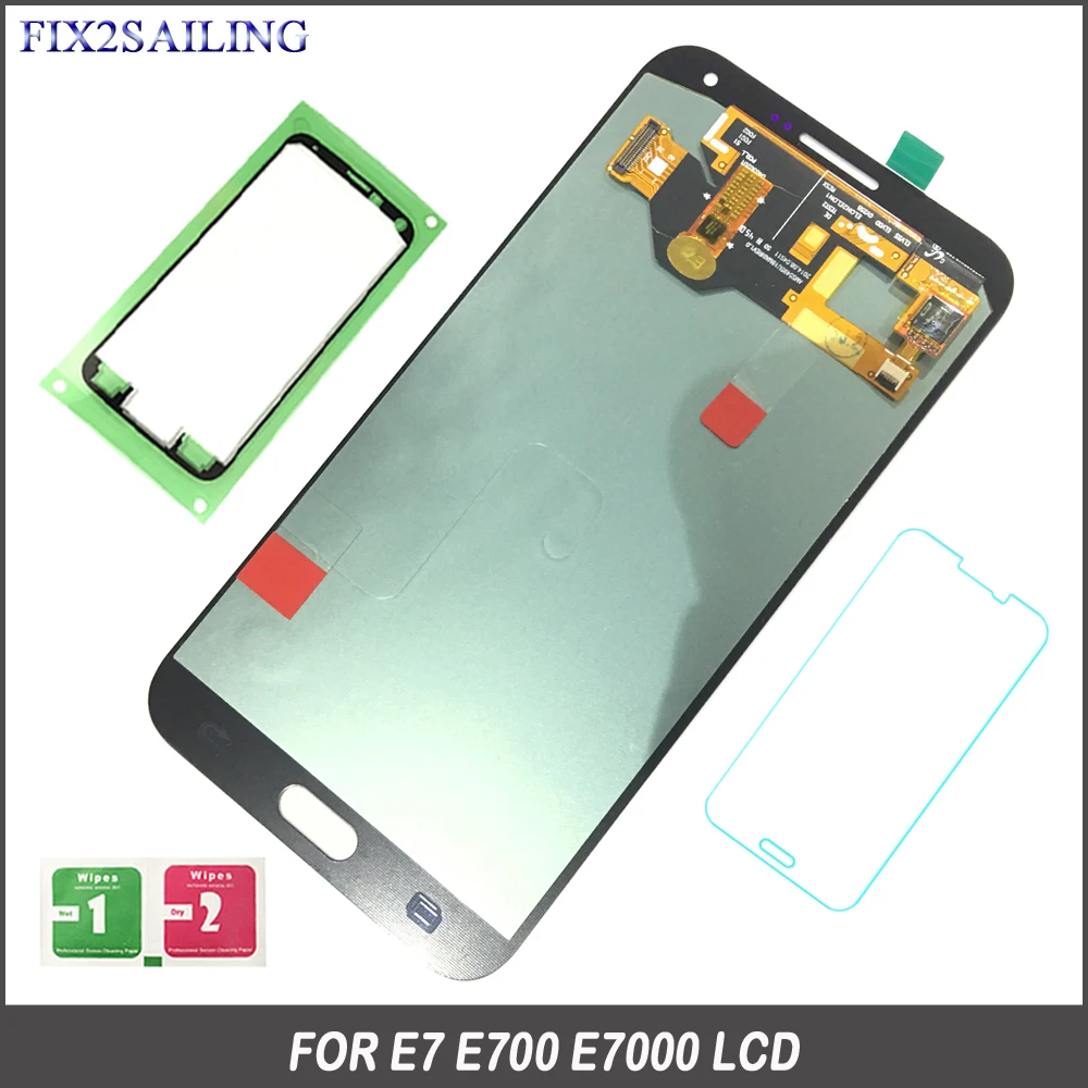 

FIX2SAILING 100% Super AMOLED LCD for Samsung Galaxy E7 LCD Display Touch Screen Assembly For Samsung E700 E700F E7000 E7009