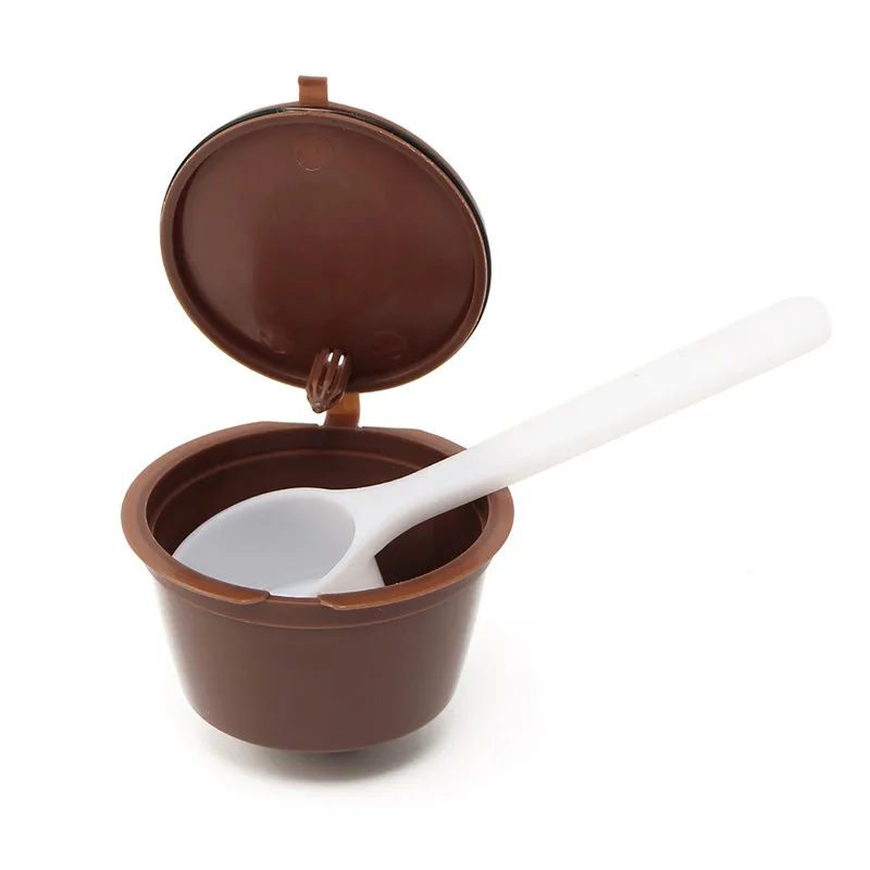 4Pcs/set Nescafe Gusto Refillable Coffee Capsule Cups Plsatic Reusable Dolce Gusto Coffee Capsule Filter With Spoon Coffeeware 4Pcs/set Nescafe Gusto Refillable Coffee Capsule Cups Plsatic Reusable Dolce Gusto Coffee Capsule Filter With Spoon Coffeeware