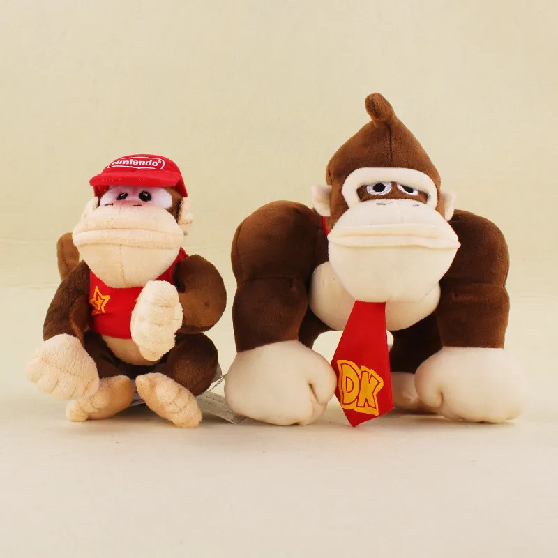 Супер Марио Плюшевые игрушки из мультфильма Животные кукла обезьяны и Donkey Kong для детей best рождественские подарки на день рождения 2 шт./компл