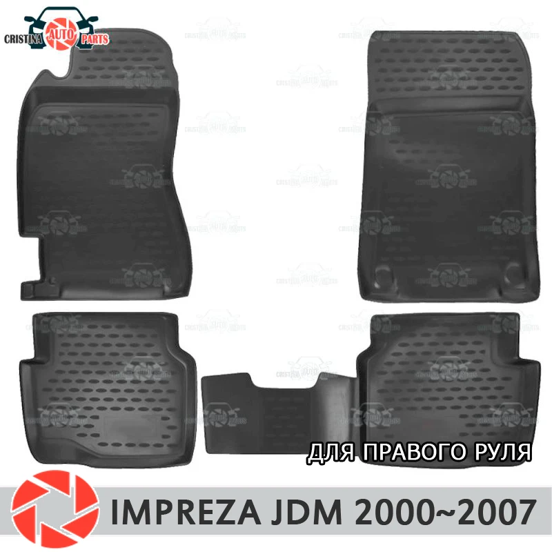 Floor mats for Subaru Impreza 2000~2007 rugs non slip polyurethane dirt protection interior car styling accessories Floor mats for Subaru Impreza 2000~2007 rugs non slip polyurethane dirt protection interior car styling accessories