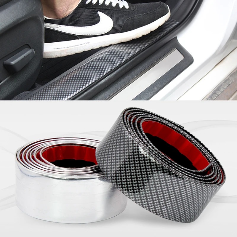 Pegatinas de cromo para puerta de coche, Protector de cubierta de