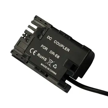 

E6 Battery Dummy Pack Full Decoding for Canon 5D Mark ii iii 5D3 5D2 7D 70D 60D,LP E6 Battery Adapter
