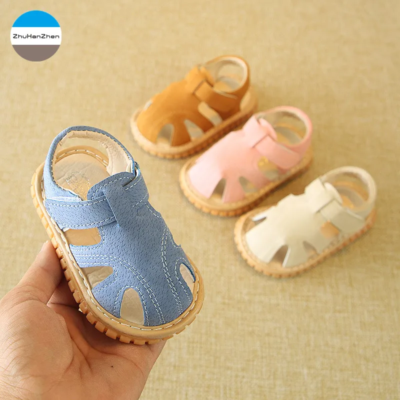 

2018 1 years old baby boys and girls sandals summer fashion infant sneakers non-slip soft bottom newborn sports shoes first walk