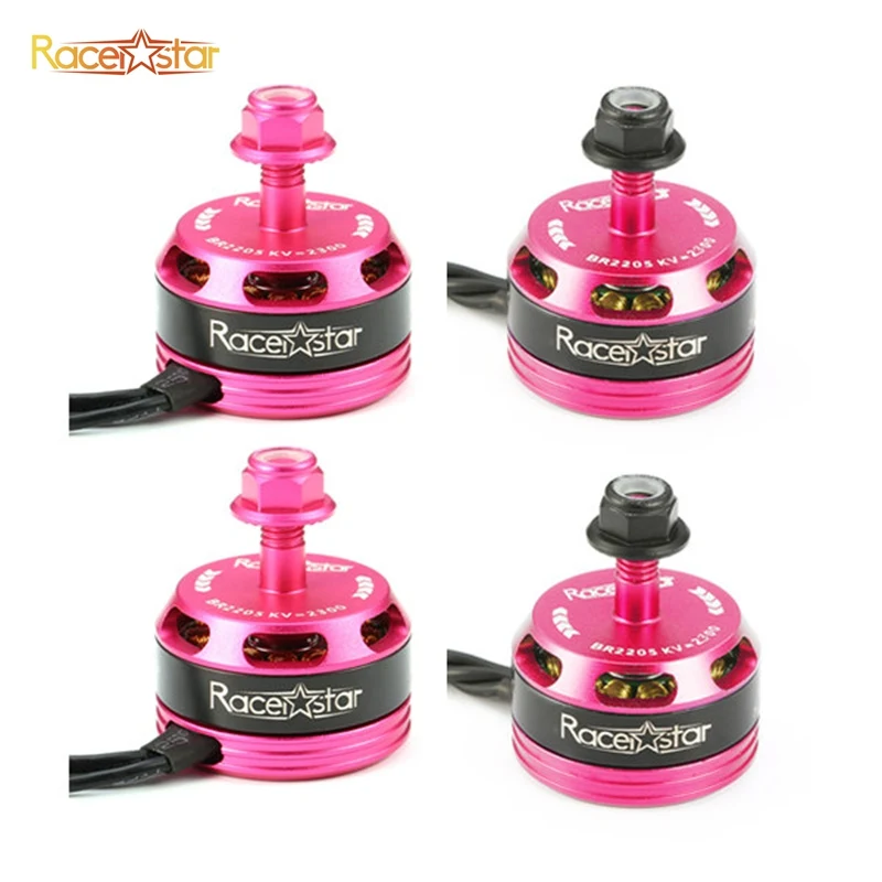 Racerstar Racing Edition 2205 BR2205 2300KV 2-4S розовый бесщеточный двигатель для QAV250 ZMR250 260 комплект