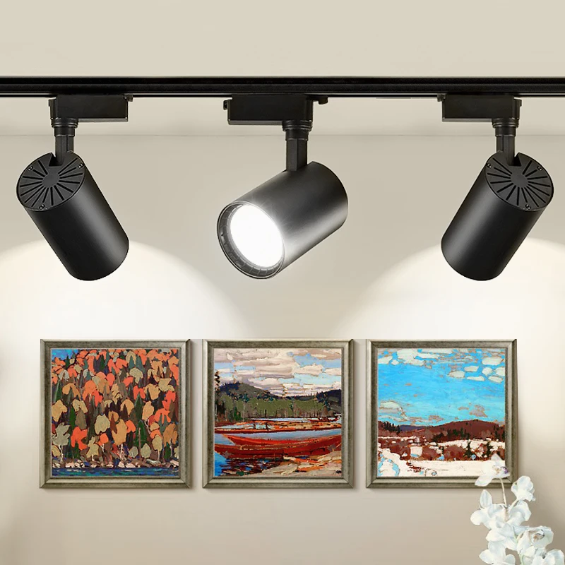 LED أضواء المسارات 12 W 20 W 30 W COB أضواء مصباح الطرق السكك الحديدية الأضواء المصابيح تتبع تركيبات مصابيح كشاف صغيرة الحجم عاكسات للملابس مخزن