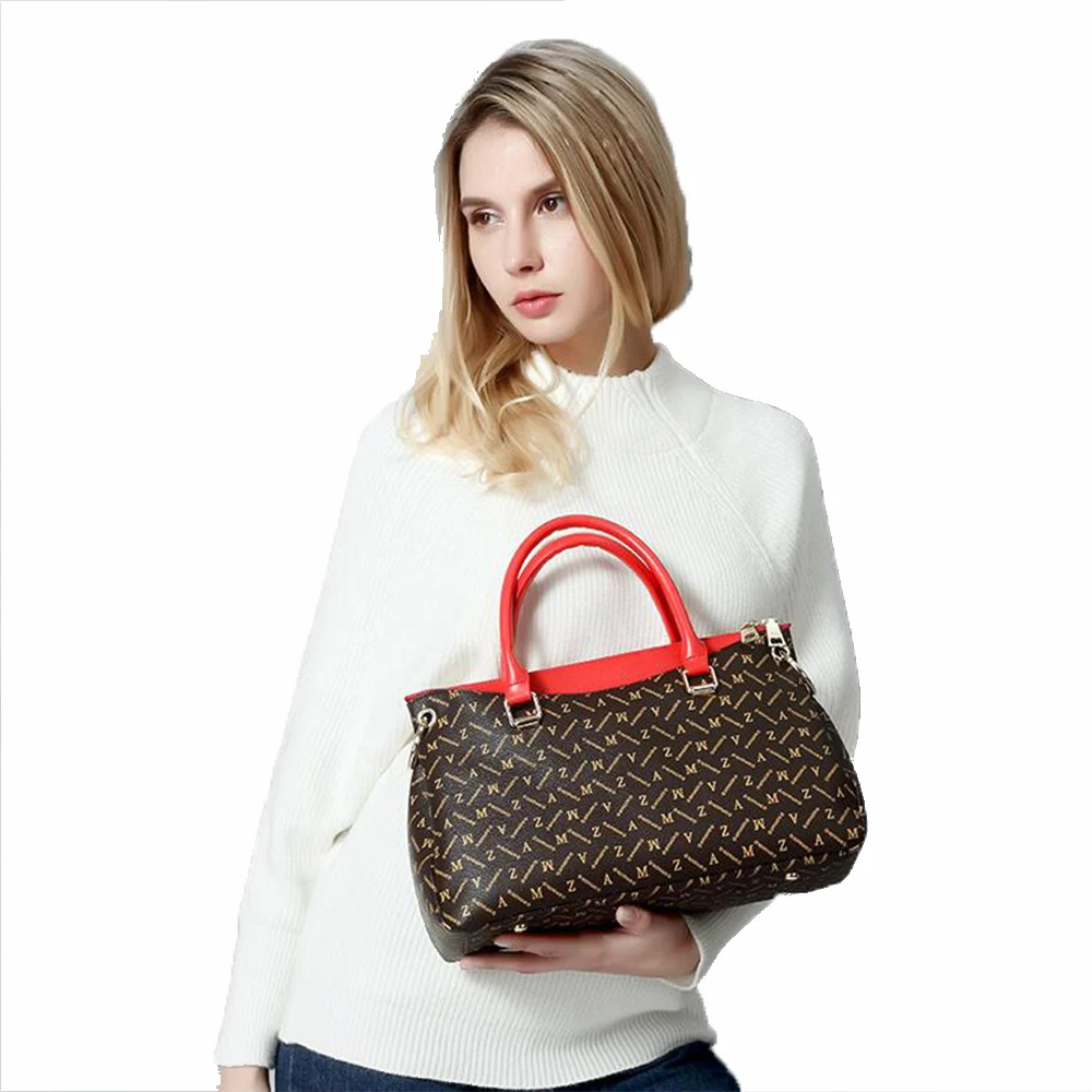 

Alphabet pattern Women Bag Designer Casual Women Genuine Leather Handbags Fashion Women's Shoulder Messenger Bags For Women