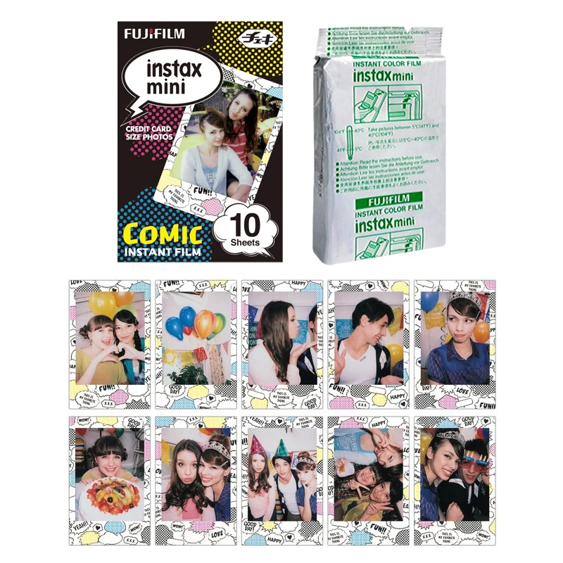 Fujifilm Instax Mini Comic Instant 10 пленка для Fuji Mini 7 s 8 8+ 9 25 50 s 70 90 300 SP-1 2 принтера