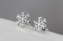 Newly Arrival Fashion Charming Jewelry Accessories Snowflake Shaped Silver color Woman font b Earrings b font