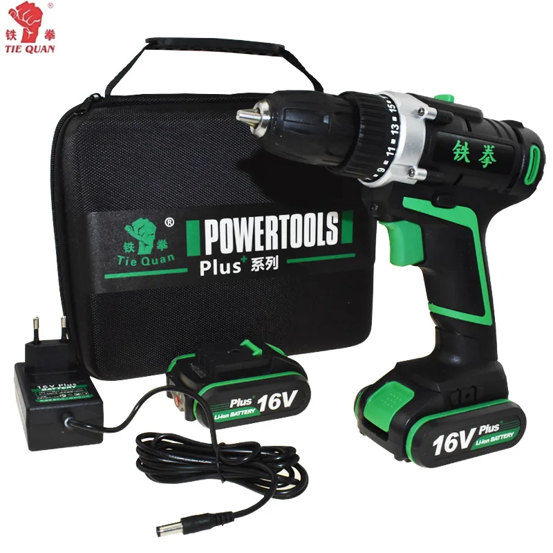 Beste 16 v gereedschap elektrische Boor Accuboormachine batterij boor Elektrische elektrische boren batterij Schroevendraaier Mini Plus Hand tas