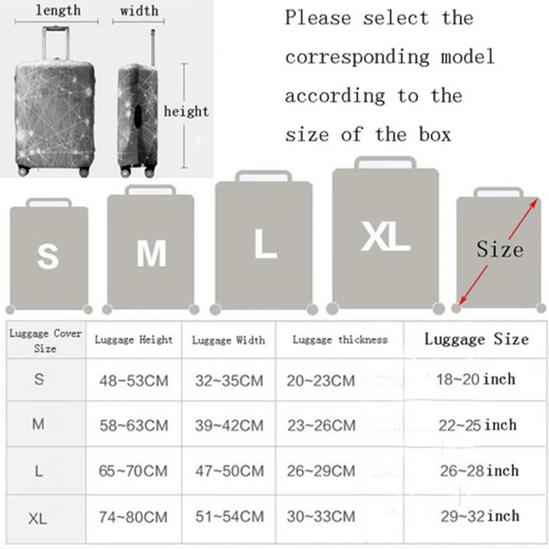 LXHYSJ эластичные Чемодан Защитная крышка применить 18 ''30 дюймов'' тележка чемодан пыль крышки Аксессуары для путешествия