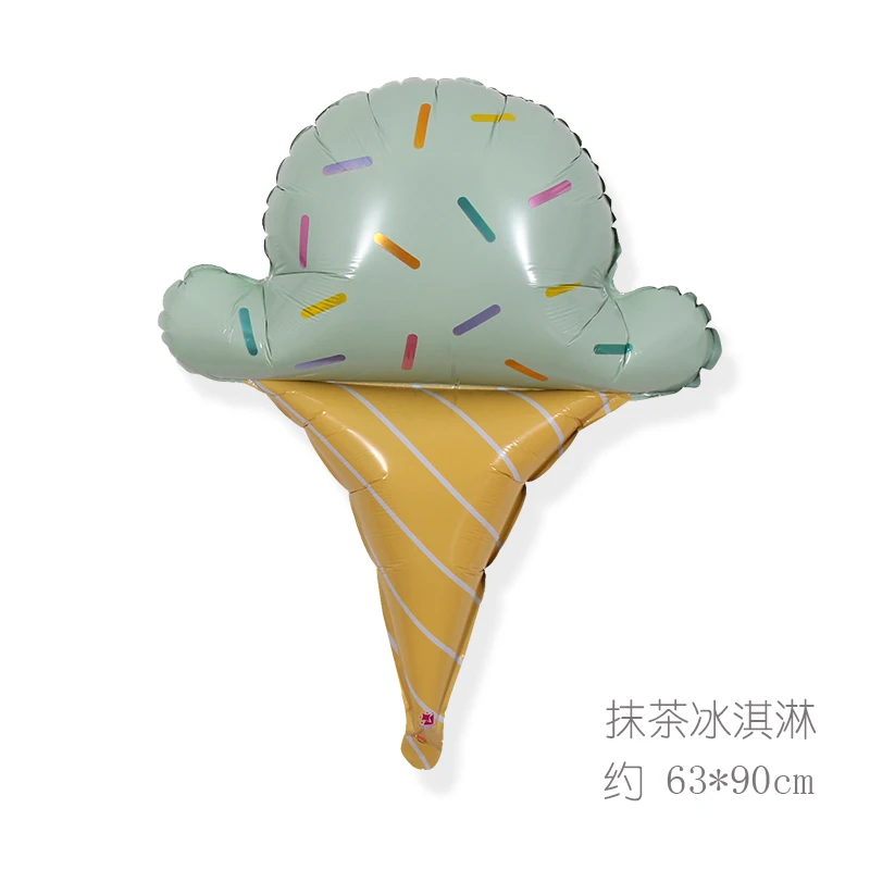 

90CM Ice Cream Cone Foil Balloons Sweet Candy Dessert Balloons Globos for Baby Birthday Babyshower Party Balloons Decorations