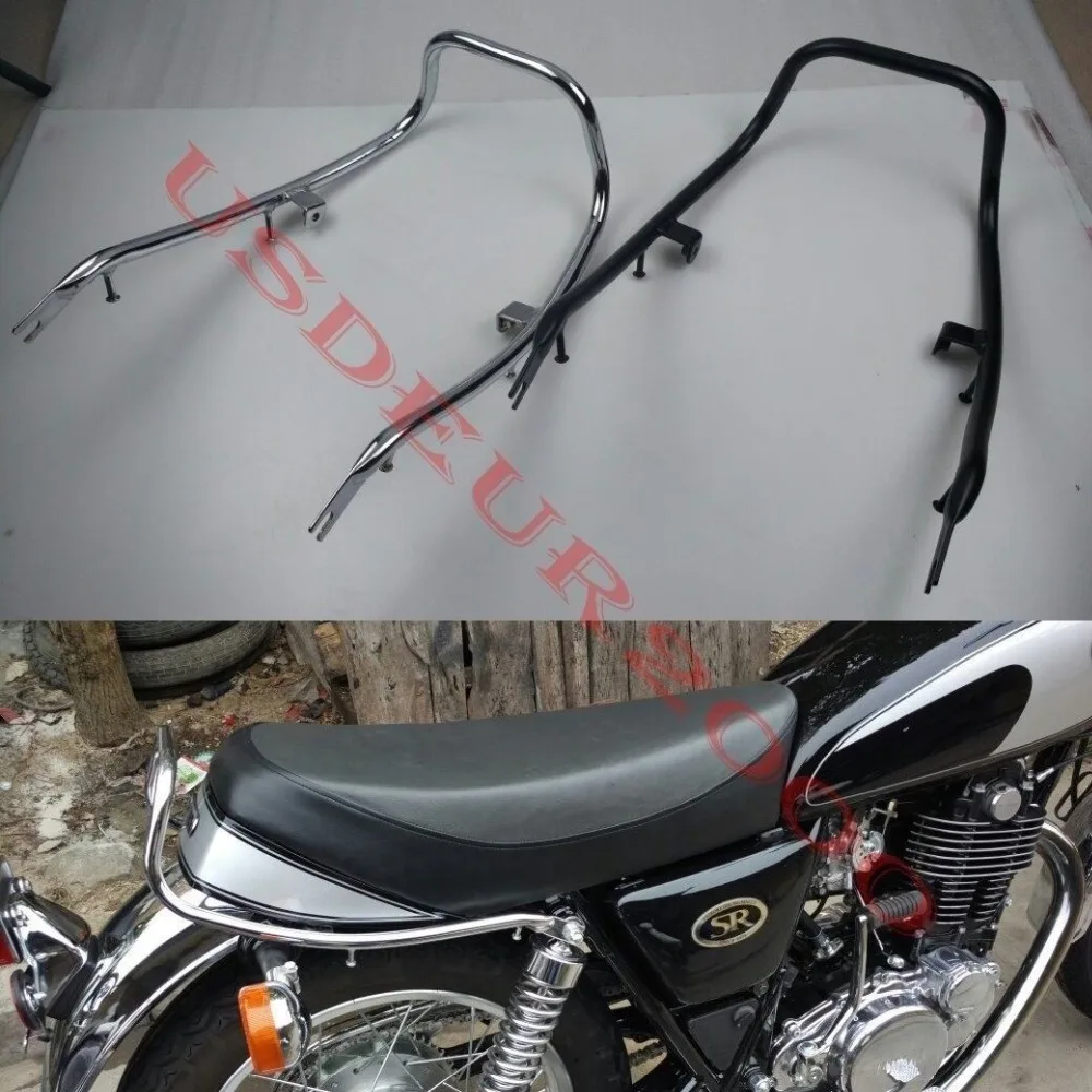 Ручка поручня заднего пассажира для Yamaha SR400 SR500 1978- 2019 78-19 all years хром/черный |