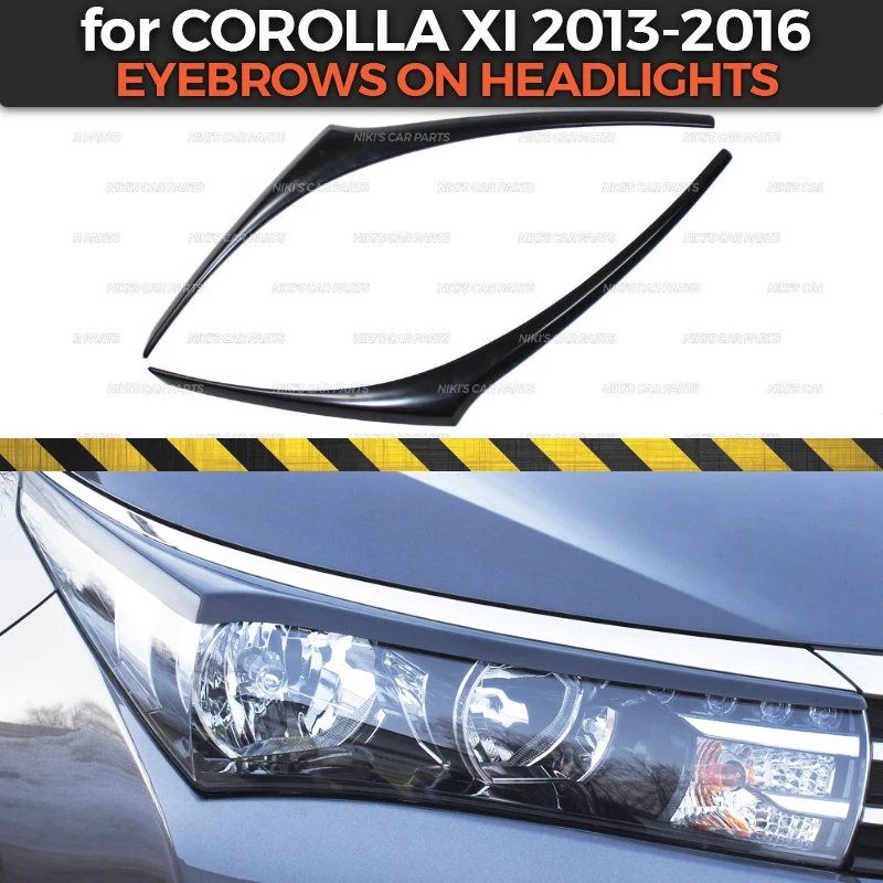 Накладка на передние фары для Toyota Corolla XI 2013 2016 накладка ресницы из АБС пластика