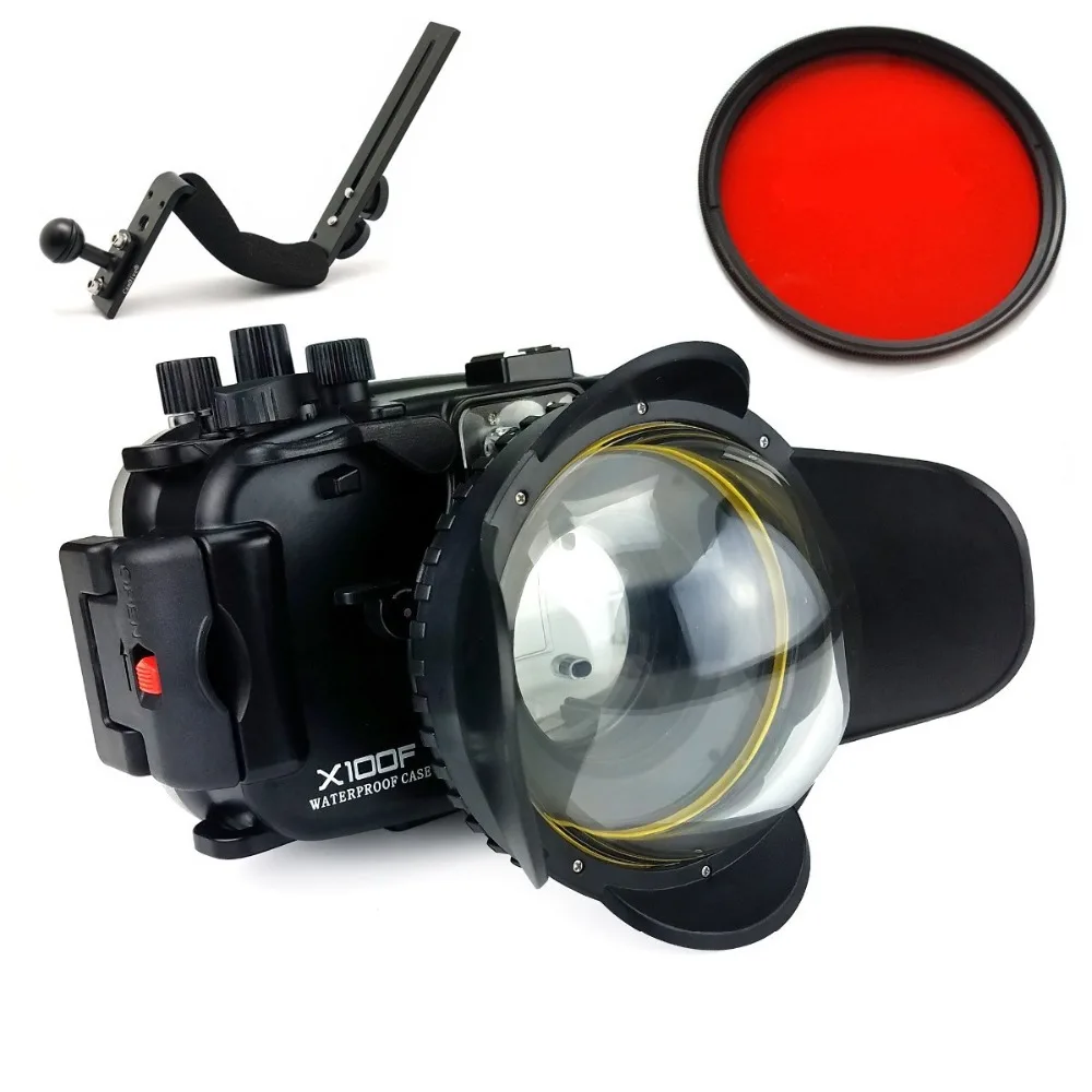 Корпус для подводной камеры Seafrogs 40m/130ft чехол Fujifilm X100F + объектив рыбий глаз MEIKON 67