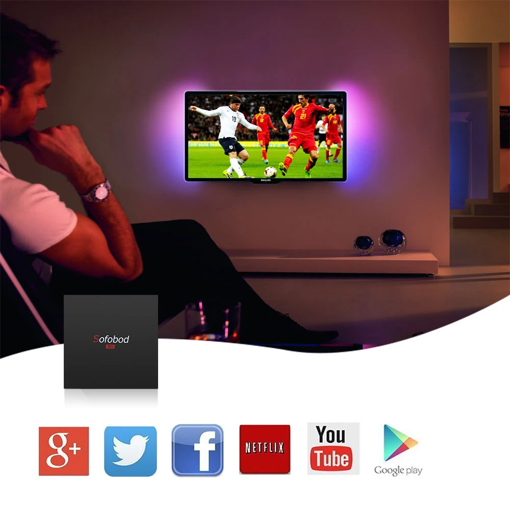 Французский IPTV Box Sofobod Android 7,1 tv Box с 1200+ 1 год IPTV Европа ОАЭ сафьян подписка канал Smart tv Box