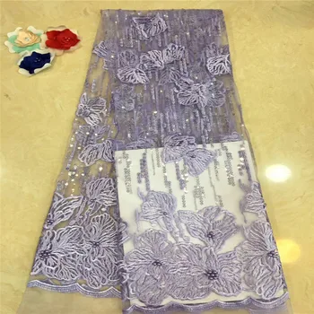 

Free shipping african lace fabric high quality french guipure lace fabric new arrival sequins lace fabric for party A1088-1