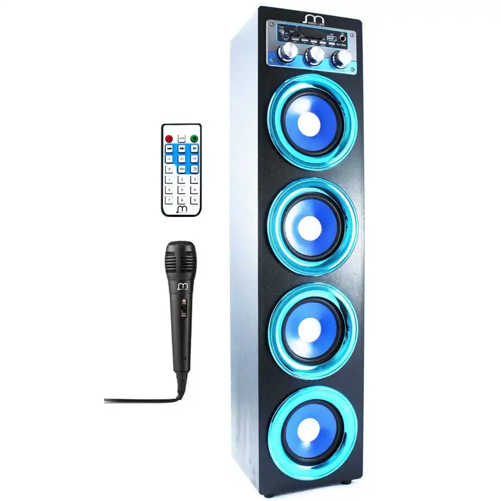 Karaoke Speaker Bluetooth With Microphone Speakers S Raised Floor Rechargeable Effect Home Cinema Tower Sound 057