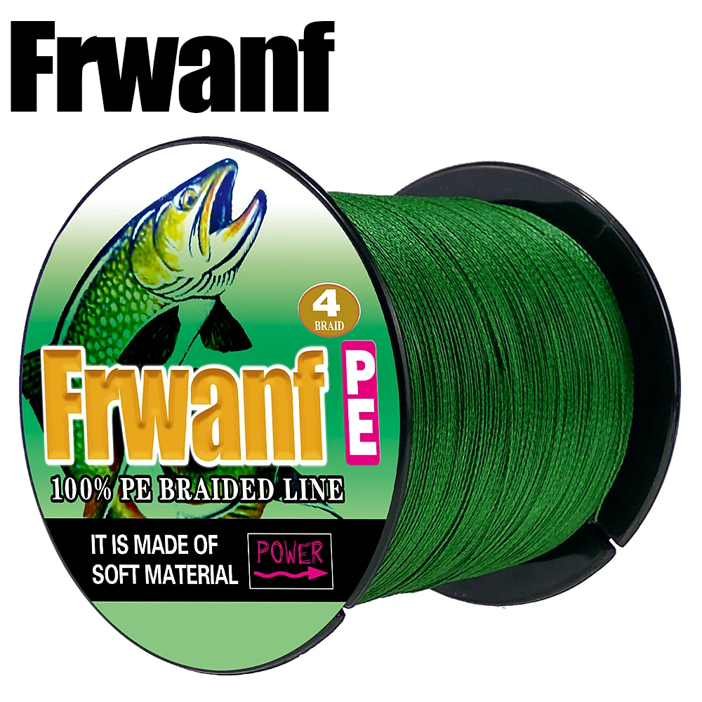 Frwanf 4 جديلة 100 متر PE مضفر الصيد خط 4 ستراند سوبر قوي اليابان المتعددة الشعيرات موضوع ل الكارب الصيد 6LB-100LB