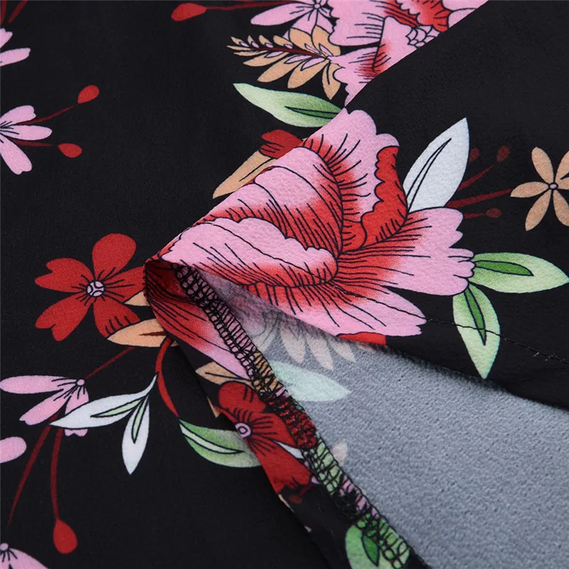 Fashion Autumn summer dress 2018 casual Flare elegant dress Long Sleeve O-Neck Floral Printed Mini party Dress vestido A27#N (11)