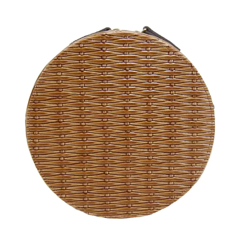 Women Round Straw Bags INS Popular Summer Female Weave Handbag Vintage Rattan Lady Shoulder Bag Travel Knit Circle Bolsa SS3162 (7)