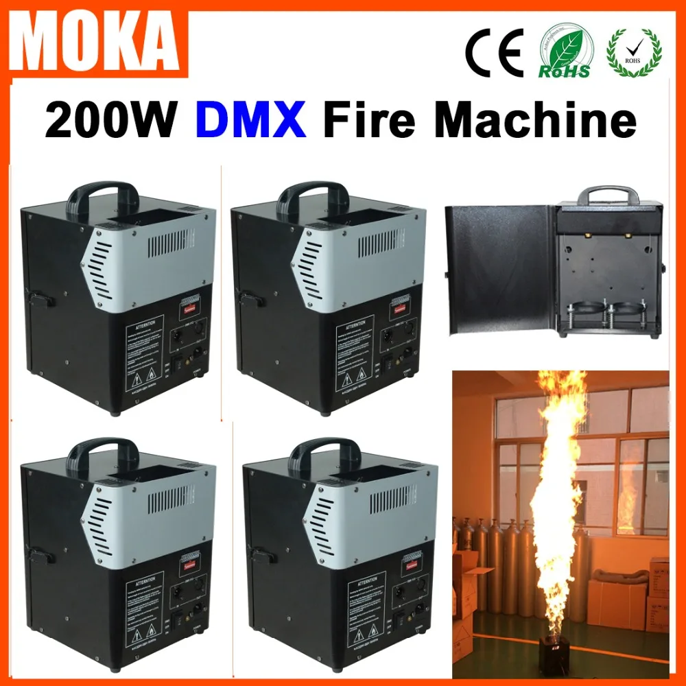 

4pcs/lot new arrival 200W spray Fire Machine DMX Flame Spray Projector Machine Stage Fire Special Effect Equipment