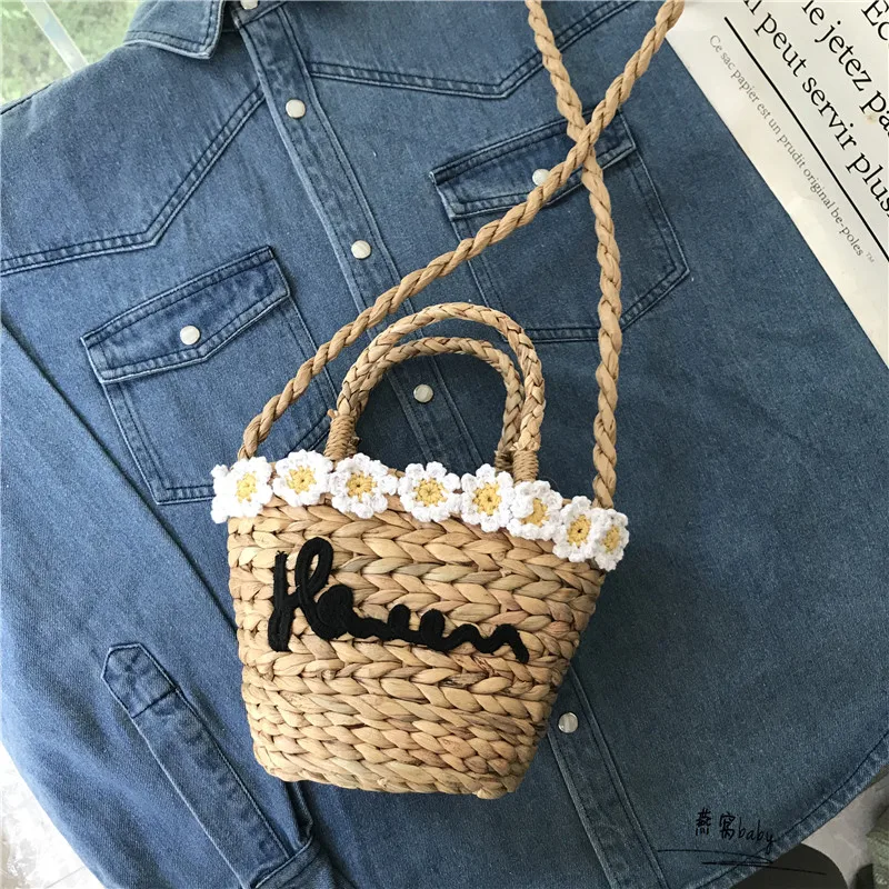 Women Summer Beach Handbag Female Straw Bags Vintage Handmade Lady Shoulder Bag Travel Flower Mini Weave Crossbody Tote SS3117 (6)