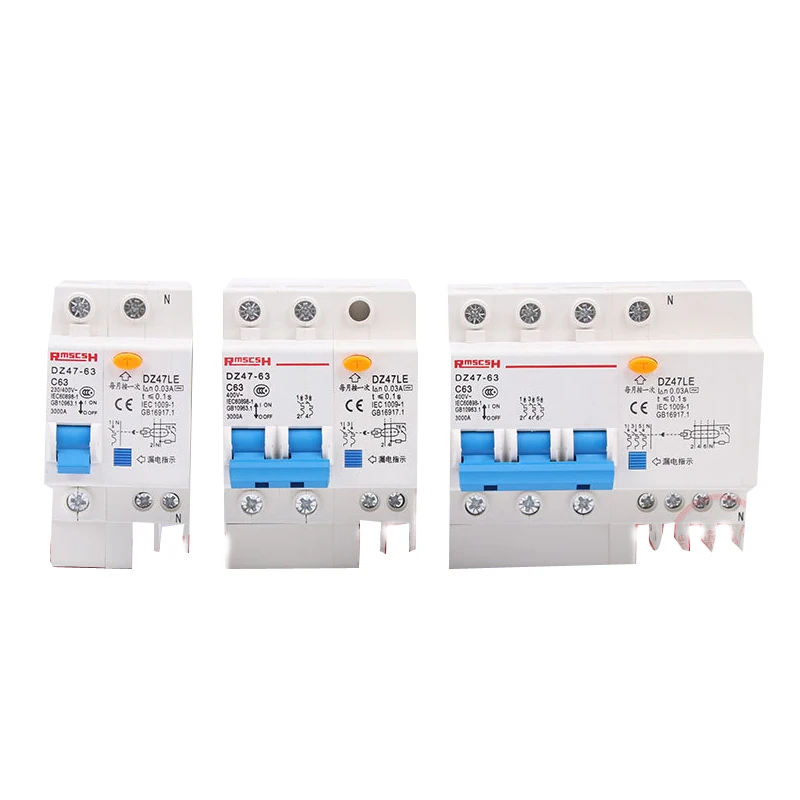 

DZ47LE-63 Overload Protection ELCB Earth Leakage Circuit Breaker