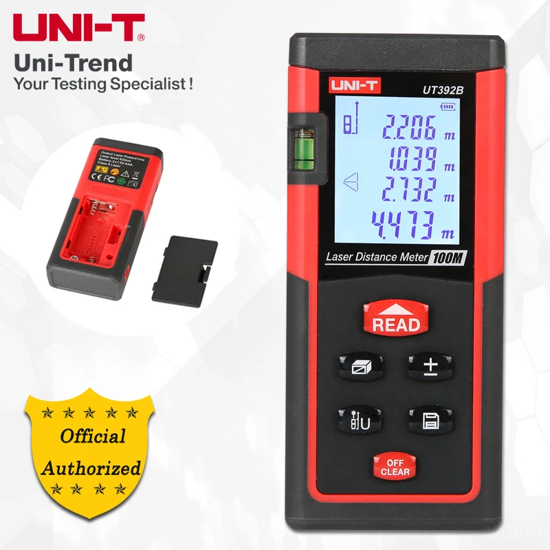 

UNI-T UT392B Laser Distance Meter; 100M Infrared Measuring Instrument/Electronic Ruler, Data Storage, Auto Power Off