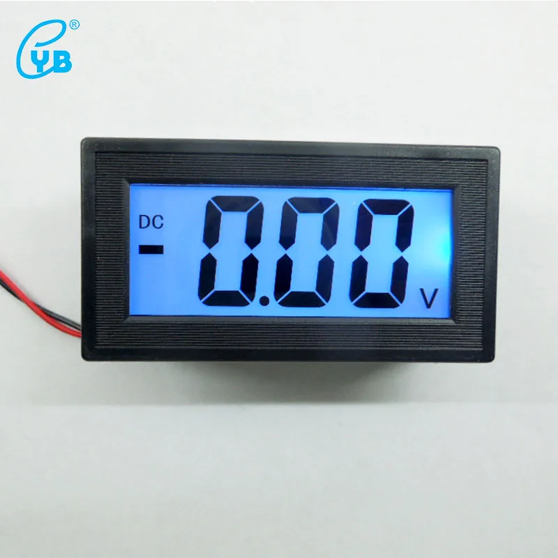 

YB5135D LCD Digital Display DC Voltmeter Tester Energy Meter DC 3.5-20V 7V~30V 60-120V DC Voltmeter Tester Half-sealed Two-Wire