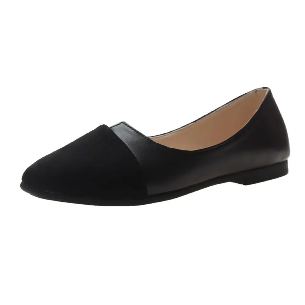 

YOUYEDIAN Women Shoes Slip-On Pointed Toe Female Ballet Flats Solid Ladies Slip On Ballerina Shoes Zapatillas Plataforma Mujer