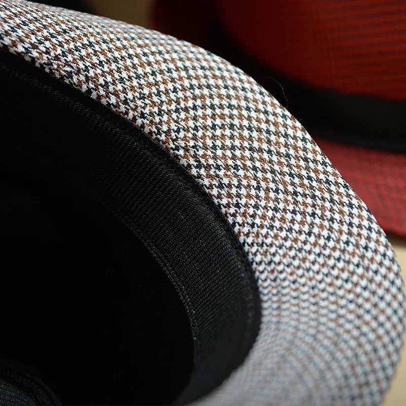 2018 England Retro Men's Fedoras Top Jazz Plaid Hat Spring Summer Autumn Bowler Hats Cap Classic Version chapeau Hats UTB8QnYtxqrFXKJk43Ovq6ybnpXaZ - 2018 England Retro Men's Fedoras Top Jazz Plaid Hat Spring Summer Autumn Bowler Hats Cap Classic Version chapeau Hats