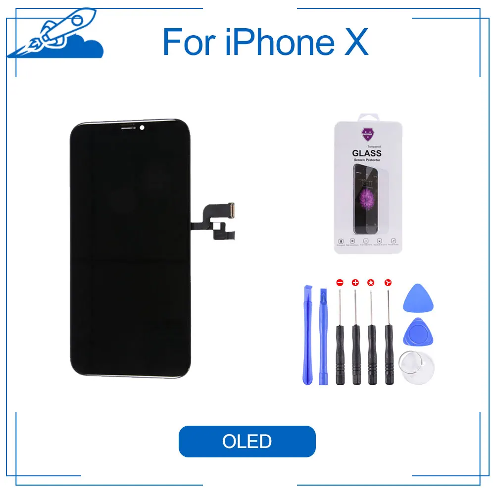 Trend Product  Elekworld Grade Soft OLED GX For iPhone X LCD Display With 3D Touch Screen Digitizer Assembly Repla 