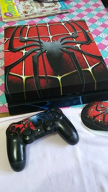 Spiderman Custom Made Skin Sticker For Your Console Game PS4