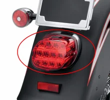Для Harley Dyna супер широкий Glide low rider жира Боб мотоцикл светодиодный свет Дым Хвост Стоп 12 В лицензии пластина задняя лампа