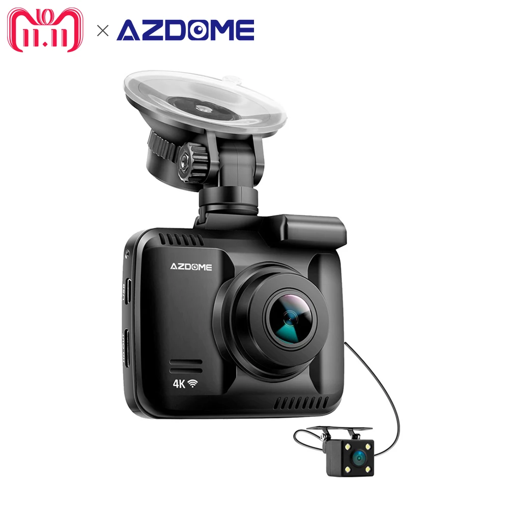 

Azdome GS63H Dual Lens FHD 1080P Front + VGA Rear Car DVR Recorder Dash Cam Novatek 96660 With Rear Camera Built in GPS WiFi