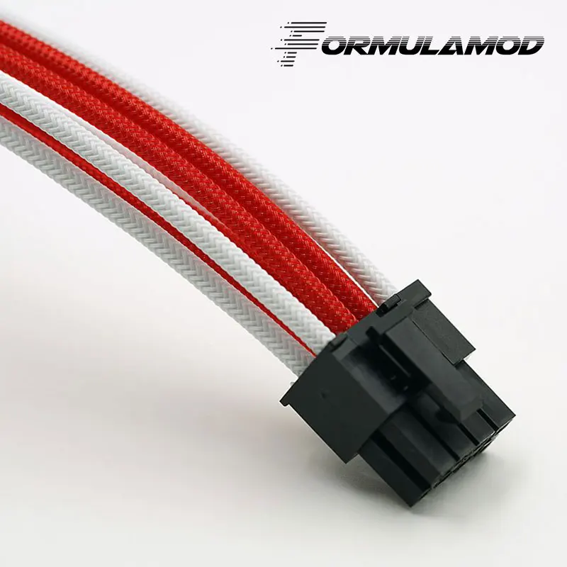 FormulaMod Fm-cpu 8P-D, ЦП 8Pin удлинитель питания, материнская плата 18AWG 8Pin многоцветные соответствующие кабели расширения - Цвет лезвия: Red and White