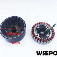 5000 ватт 27 полюсное напряжение настраиваемый 24 в статор и ротор комплект для генератора постоянного тока подходит на 19 мм конический 55 мм выходной вал