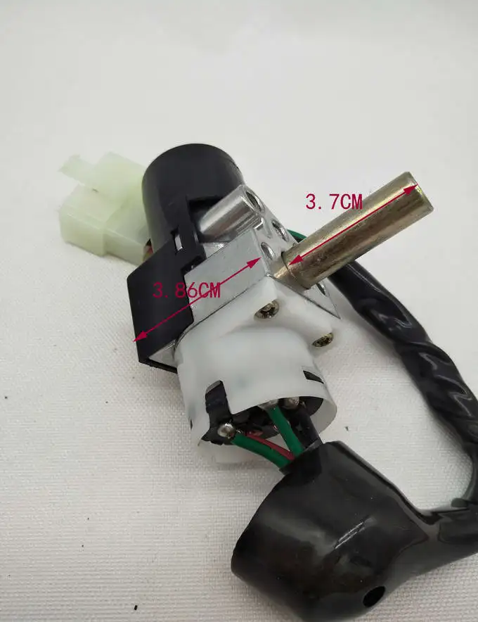 A409 Ignition Switch Lock+Storage Box Lock 37mm Length 5-Wire Ignition Lock Key Set for Honda Scooter WH125T Spare Parts