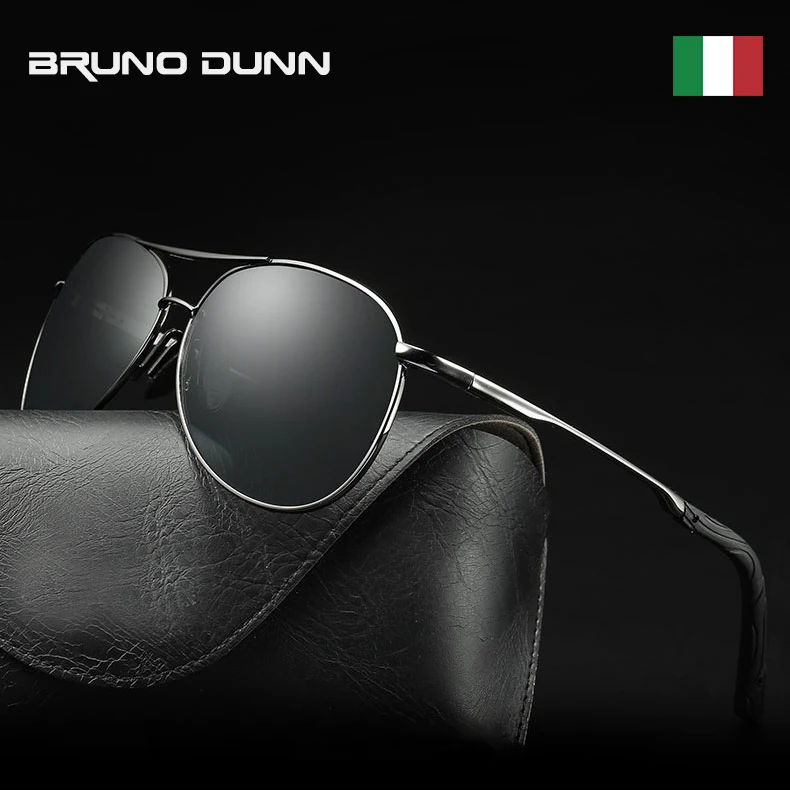 

Bruno Dunn aluminum Magnesium Polarized Men Sunglasses Pilot Sun Glasses for Driving Eyewear Goggle Male Outdoor Glasses UV400