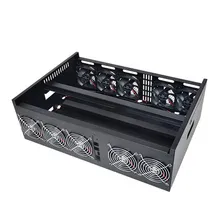 9 GPU Mining Rig Aluminum Case Computer ETH Miner Frame Rig + 10 Fans Open Air Frame DIY Mining Frame Server Chassis For BTB