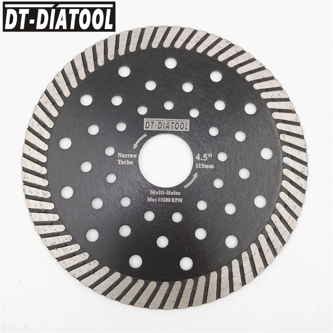 DT-DIATOOL Diamond Hot Pressed Narrow Turbo Saw Blade Multi Holes diamond disc Cutting Granite Marble Concrete Masonry