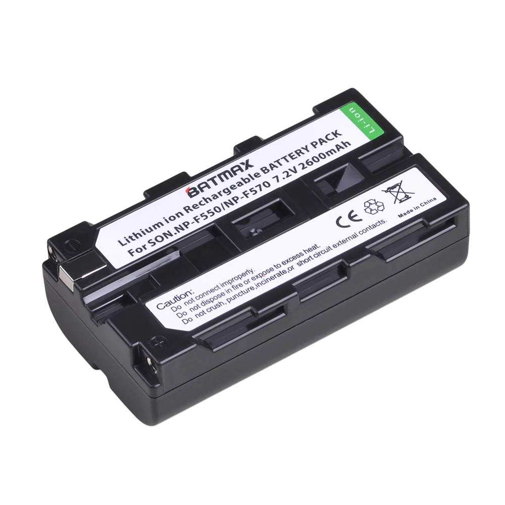 

1pcs NP-F550 NP F550 NPF550 Rechargeable Li-ion battery (2600mAh) for Sony NP-F330 NP-F530 NP-F570 NP-F730 NP-F750 Hi-8