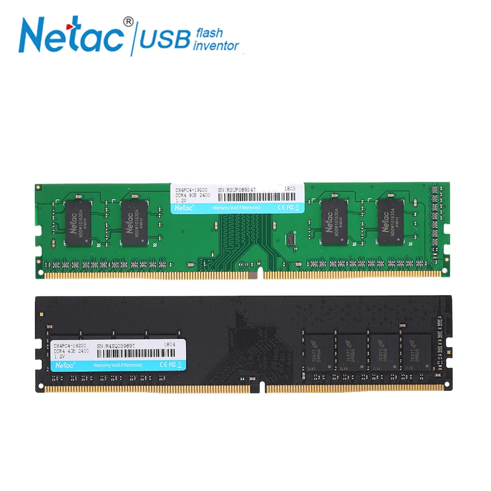 

Netac DDR4 4GB 8GB Memory RAM high speed 2400MHz UDIMM 288-Pin 1.2V ddr4 memory ram For Desktop memory Intel PC RAMS gaming RAM