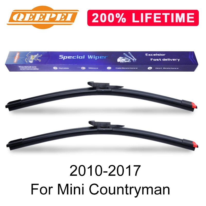 QEEPEI Replace Wiper Blade For Mini Countryman 2010 2017 Silicone Rubber Windshield Windscreen