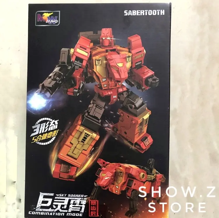 

[Show.Z] WeiJiang WJ Sky Soarer Rampage Oversized Sabertooth Combination Mode POTP Feral Rex Predaking Transformation Action Fig