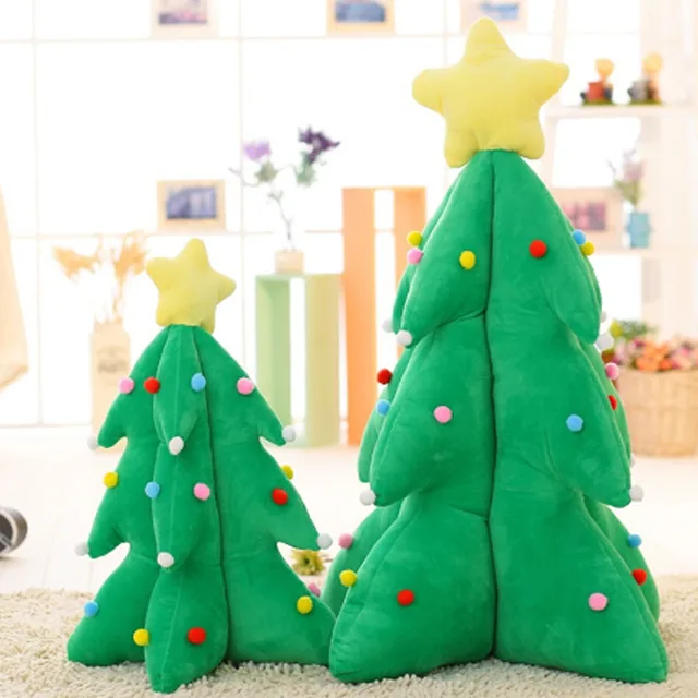 2017 cartoon light music christmas tree soft plush toys luminous musical christmas tree lights