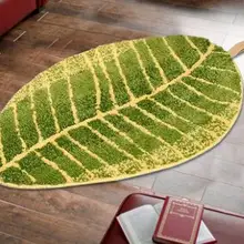 Зеленый коврик в форме листа ковры противоскользящие кухонные коврики дверь athroom коврик украшение для дома