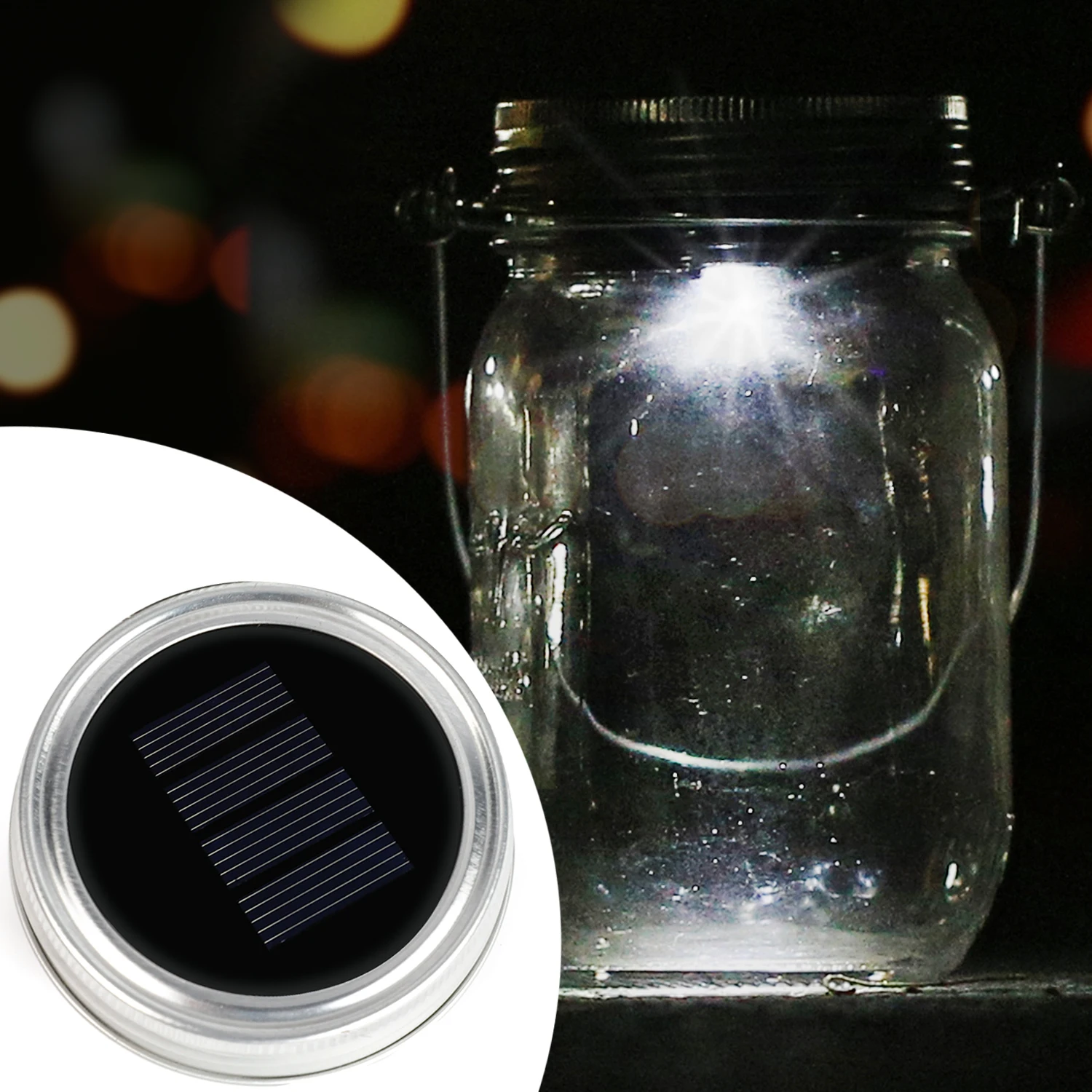 3 упаковки светодиодные крышки для стеклянных банок Kohree|solar mason jar lids|led jarsolar |